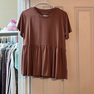 Burnt orange peplum tee from AE! Size S!